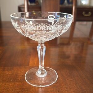 HENDRICKS Gin Stemmed Champagne Cocktail Crystal Cut Bar Drinking